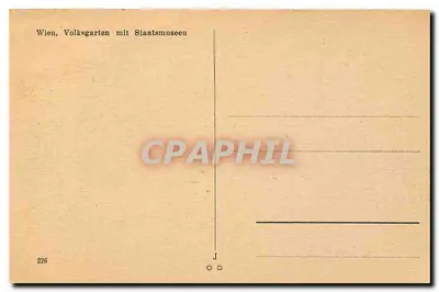 Volksgarten com museus estaduais — Viena — n° 226 — Verso