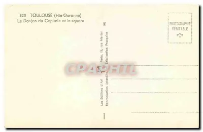 Donjon Kapituły i plac — Toulouse (Haute-Garonne) — Les Editions d'Art — Rewers