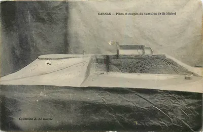 Carnac — Planos e cortes do túmulo de São Michel — Coleção Z. Le Rouzic