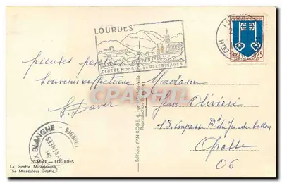 A Gruta Milagrosa — Lourdes — Éditions YAN-ROGE — Verso