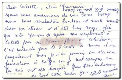 Kobieta w czerwonym stroju trzymająca hawor pod zasnieżonym namiotem — Marylka — seria nr 2580 — Rewers
