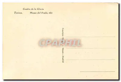 Cuadro de la Gloria — Tiziano — Editor Huuser y Menet, n.º 432 — Reverso