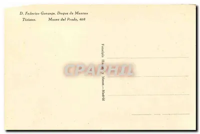 D. Federico Gonzaga, Książę Mantui — Portret Tiziana — Fototypia Hane y Mener, Madryt — Rewers
