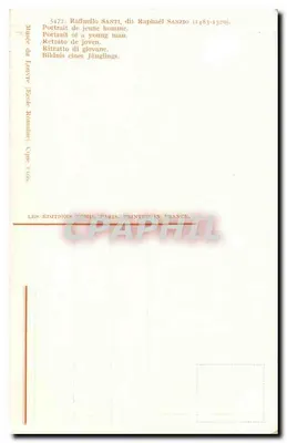 Ritratto di giovane uomo — Raffaello Santi detto Raffaello Sanzio (1483-1520) — Les Éditions Nomic, Parigi — Verso