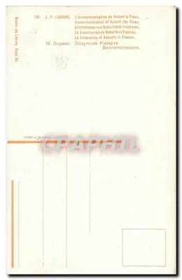 A excomunhão de Roberto o Pio — J.-P. Laurens — n° 766 — Verso