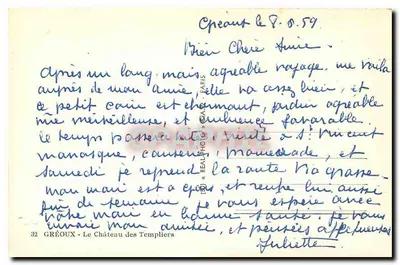 O Castelo dos Templários — Gréoux — editor Gréoux, n°32 — Verso