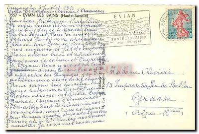 Évian-les-Bains — Wzrok panoramiczny i miejsca — Wydawnictwo Léonard — Rewers