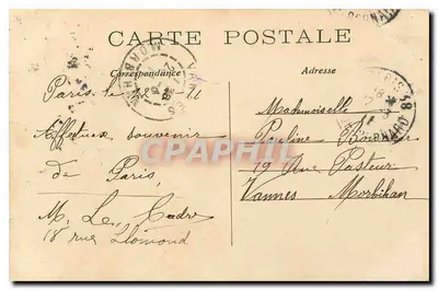 PARIJS — Het Stadhuis — C.M. n°50 — Achterkant