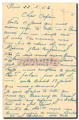 PARIS — El Panteón — Construido por el arquitecto SOUFFLOT — Altura 80 metros — Harmignies — Reverso