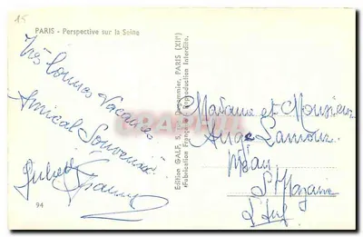 Paris - Perspektywa na Seinę (XIIe) — Wydawnictwo Galf, 5, rue Desmommier, Paris — Rewers