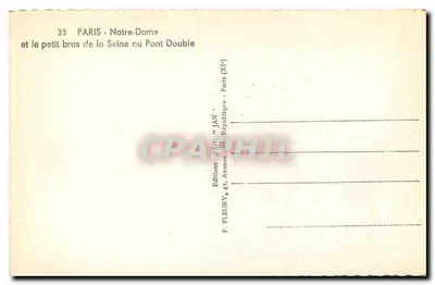 Paryż - Katedra Notre-Dame i mały ramion Seiny na Mostku Podwójnym — Wydawnictwo Art Jan — Rewers