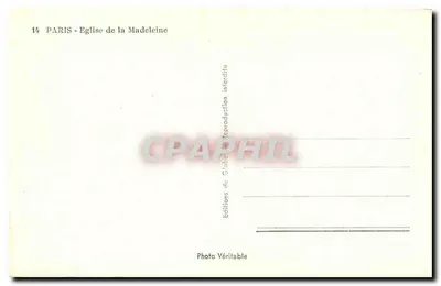 Paryż — Katedra Madeleine — Wydawnictwo Glob — Rewers