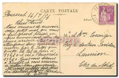 Igreja da Madeleine — Paris — Editor Hémoglobine Deschiens, n° 508 — Verso