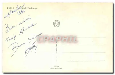 Paris - A Bolsa — Gamy, n° 3551 — Verso