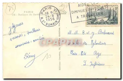 Basilica del Sacro Cuore — Parigi — Edizioni Chantal, n°10 — Verso