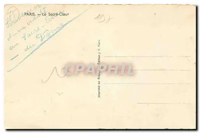 Le Sacré-Cœur — Paris — Édition J. F. Paris — Verso