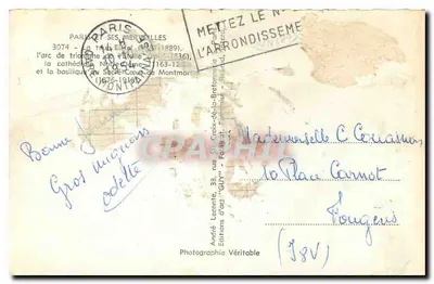 Paryż jego cudze — 4 widoki: wieża Eiffla, łuk triumfu, katedra Notre-Dame i bazylika Sacré-Cœur — Wydawnictwo Autentyczne — Rewers