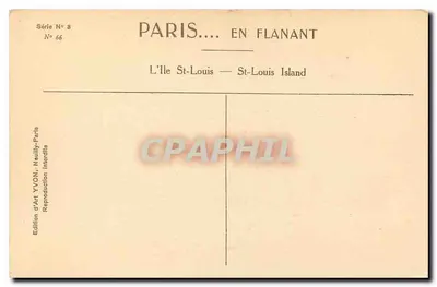 Paris — Île Saint-Louis — Widok katedry Notre-Dame z Seiny — Wydawnictwo Art YVON, Neully-sur-Marne — Rewers