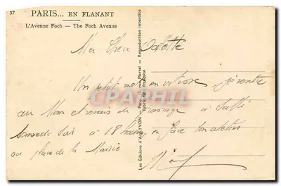 Paryż... w spacerze — Avenue Foch — Wydawnictwo Sztuki Yvon — Rewers