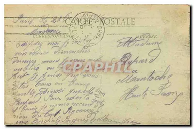 Paryż — Île de la Cité — widok Seiny z Notre-Dame i mostami — wydawca nieznany, n° 4086 — Rewers