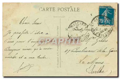 Paryż — Rue Soufflot i Panthéon — A. P. — Rewers