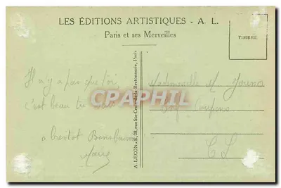 Het Parc Monceau — De Naumachie — A. L. — Achterkant