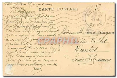 Paris — O Palácio do Luxemburgo — Edição P. Teter, n° 104 — Verso