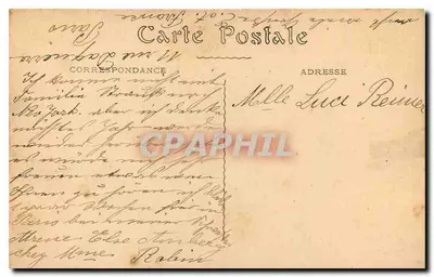 Paris — O Panteão — CPAPHIL — Verso