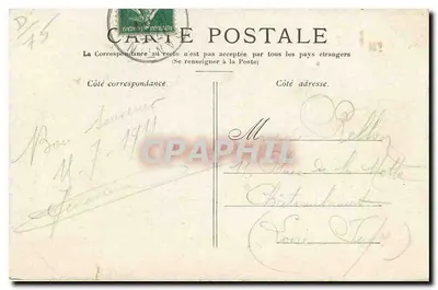 Antike Ansichtskarte Paris Die Bastille und die Siegessäule — Rückseite