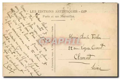 PARIS — Katedra Notre-Dame, parvis i Seina — LES ÉDITIONS ARTISTIQUES - LIP — Rewers