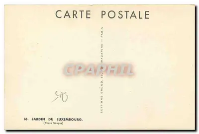 Jardim do Luxembourg — vista de um balcão — Éditions Mazarine, Paris — Verso