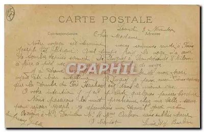 Paryż — Kościół Świętego Serca Panny Maryi na Montmartre — Widok zakończonego zabytku — Wydawca J. H. Zarejestrowany — Rewers
