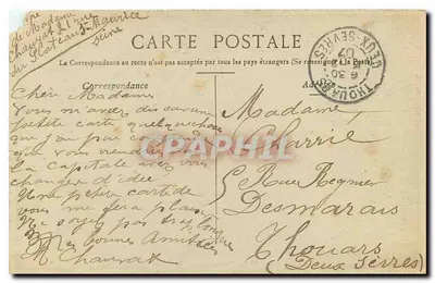 Parijs - Fontein van de Medici — winterlandschap — uitgever SIAER — Achterkant