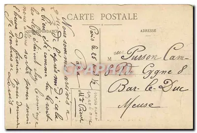 Paris - Praça e Prefeitura do Templo — H. Pichon, n° 215 — Verso
