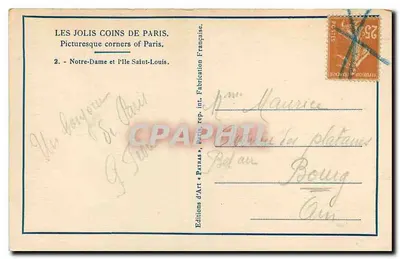 Notre-Dame i Wyspa Świętego Ludwika — Piękne Kąty Paryża — Wydawnictwo Art Patras — Rewers