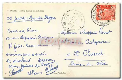 Parigi - Cattedrale di Notre-Dame e la Senna — Editore EDUG n°183 — Verso