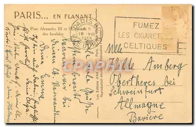 Most Alexandre III i Esplanada Invalidów — Wydawnictwo Sztuki 'VIGNON' — nr 107 — Rewers