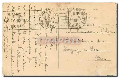 Antike Ansichtskarte Paris Die Station am Quai d'Orsay und das Schloss — Rückseite