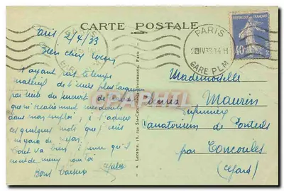 PARYŻ — Duży Pałac — A. L. — Rewers