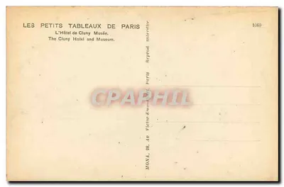 Hôtel de Cluny — Museu — editor Moné, n° 1060 — Verso