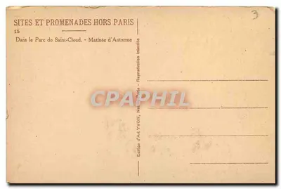 Parco di Saint-Cloud — Mattina d'Autunno — Edizione d'Arte YVON — Verso