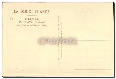 Pont-Aven — Los Muelles junto al Aven — Éditions d'Art YVON — Reverso