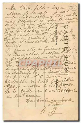 Parijs - Het Bois de Boulogne - Het Kasteel van Longchamps — C.M. n°350 — Achterkant