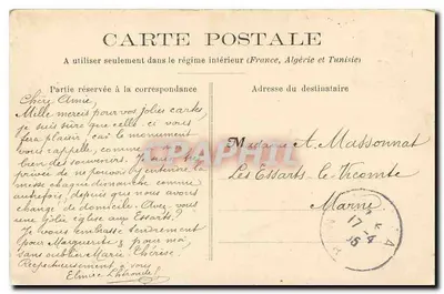Igreja de São Bernardo da Chapelle — Paris — G. C. A., Paris, n° 525 — Verso