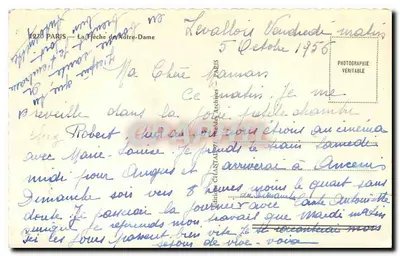 Widok Paryża — Strzała Notre-Dame — Wyd. Chantal — Rewers