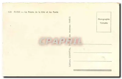 Paryż — Wzgórze Cytadeli i mosty — Wydawnictwo Chantal — Rewers