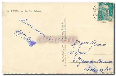 Het Heilig Hart — Parijs — Ed. Galf, 30, rue Chapon — Achterkant