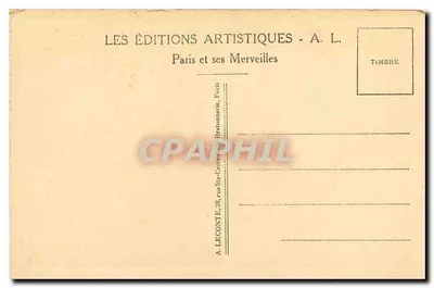 Paris - Tour Saint-Jacques — St Jacques Tower — A.L. n°36 — Verso