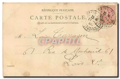 Place de la Bastille — Kolumna Bastylia — Wydawca P. S. à D. Paris, n° 82 — Rewers
