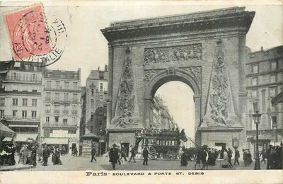 Paris - Boulevard & Porte Saint-Denis — editor desconhecido, número de série não visível